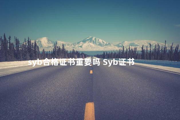syb合格证书重要吗 Syb证书